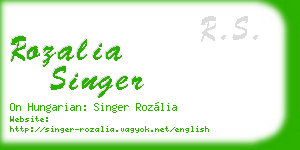 rozalia singer business card